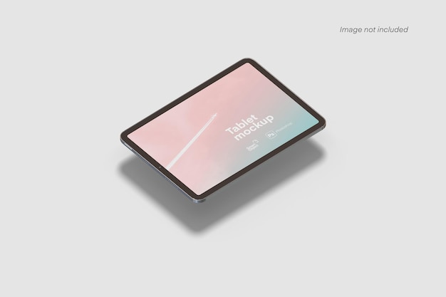 Drijvende landschapstablet mockup