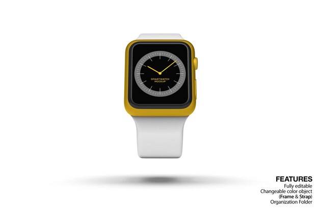 Drijvende smartwatch-mockup