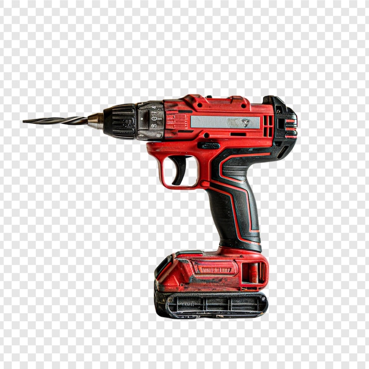PSD drill isolated on transparent background