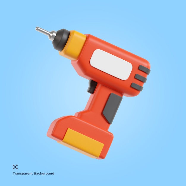 PSD drill machine 3d icon