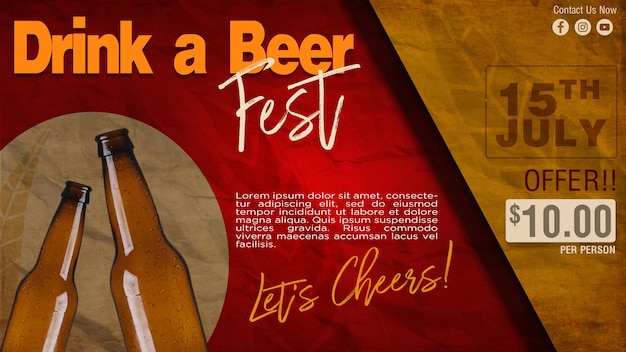 PSD drink a beer fest flyer