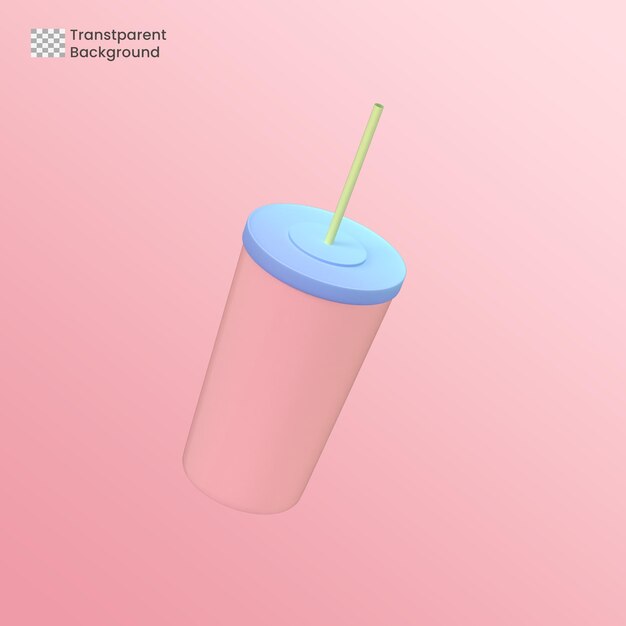 ドリンクボトルの3Dアイコン