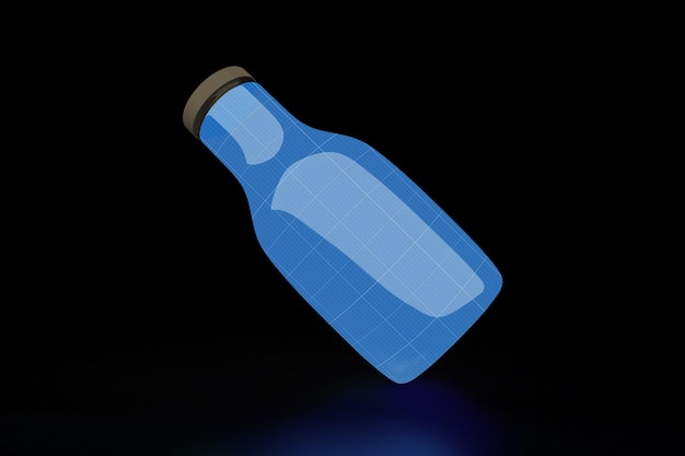 PSD drink bottle in dark mockup