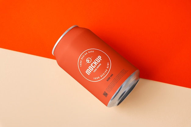 PSD drink can branding mockup