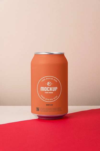 PSD drink can branding mockup