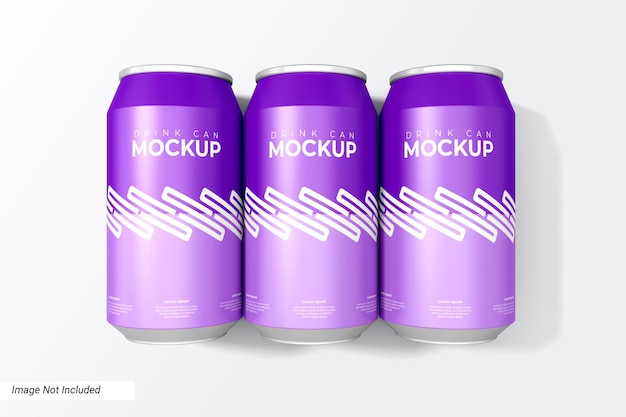 Drink can mockup bovenbeeld