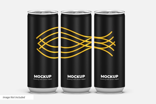 PSD drink can mockup front view