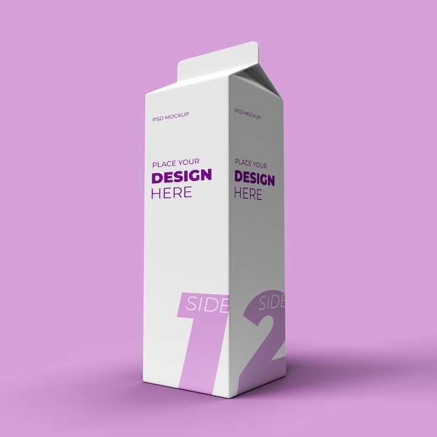 Drink carton mockup