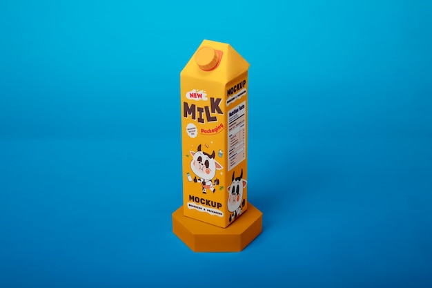 PSD drink cartoon packaging mockup design