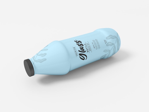 Drink glass bottle mockup