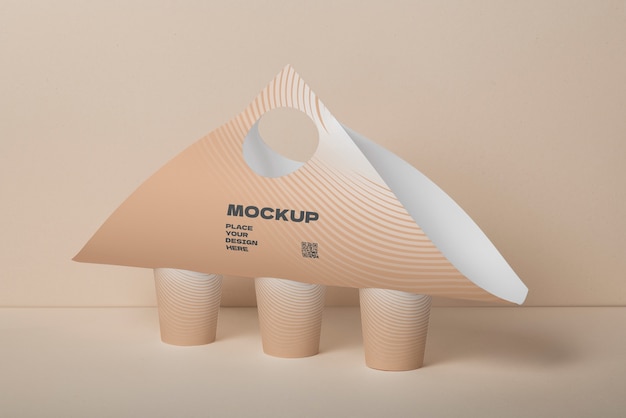 PSD drink holder mockup design