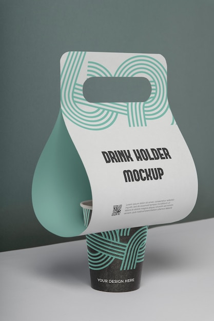 PSD drink holder mockup design