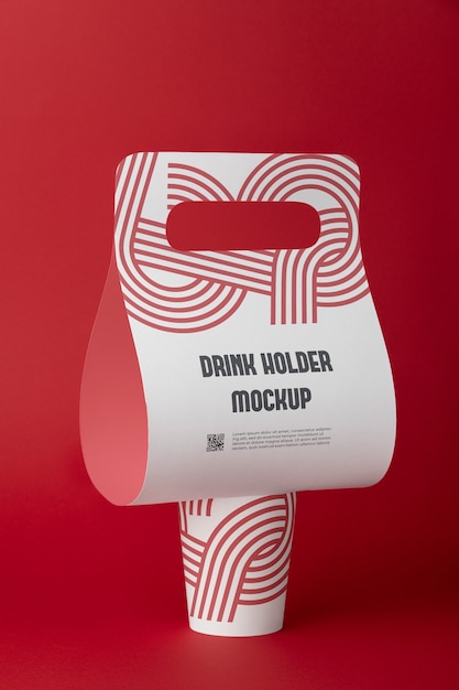 PSD drink holder mockup design