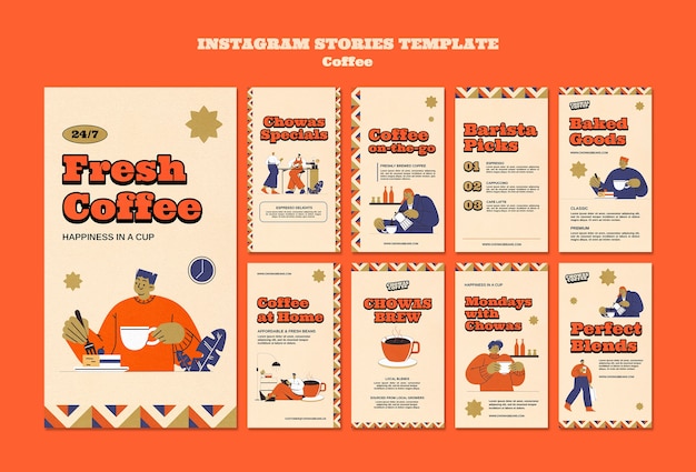 PSD drink instagram stories template design