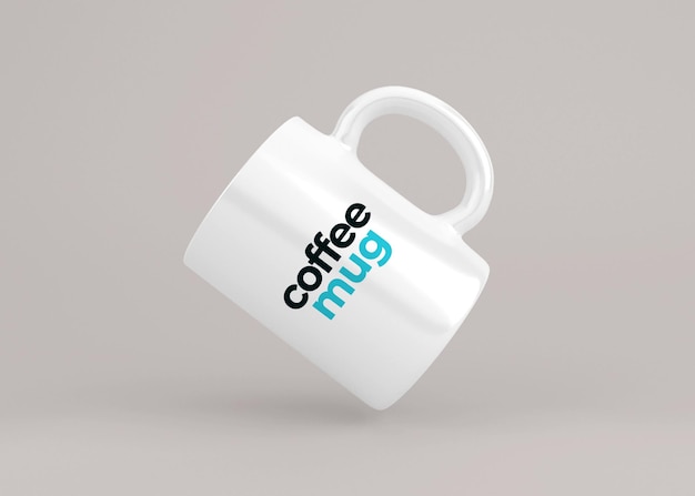 Drink mok mockup ontwerp in 3D-rendering geïsoleerd