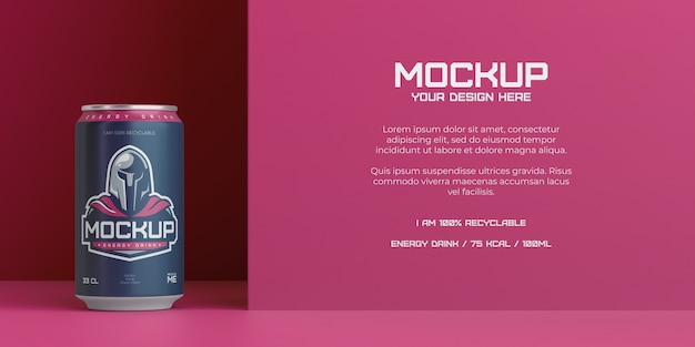 PSD drink packaging mockup design