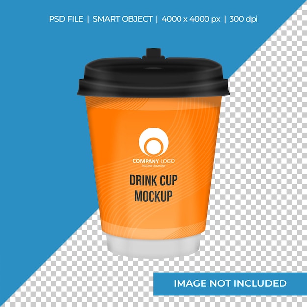 Drink paper cup mockup design