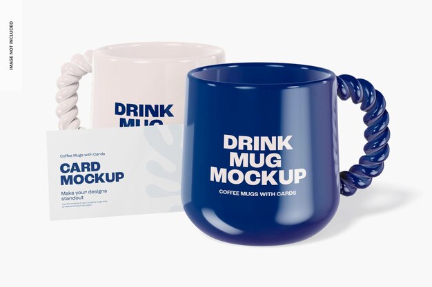 PSD drinkbakken met kaartmockup