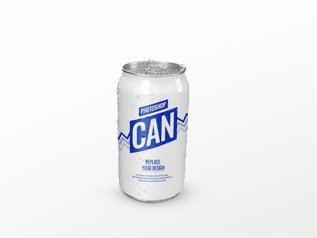 PSD drinking can soda mockup