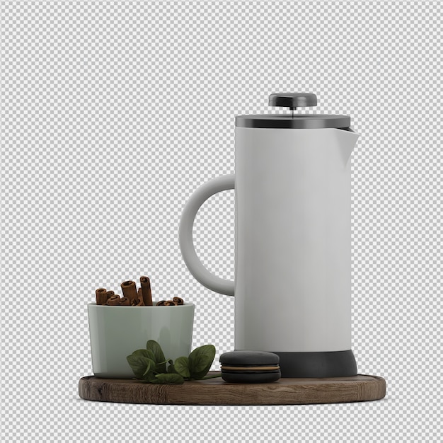PSD drinks in 3d isolated render