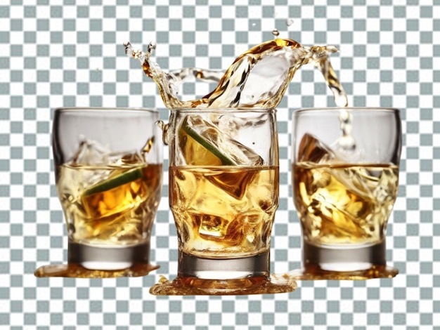 PSD drinks isolated on transparent background