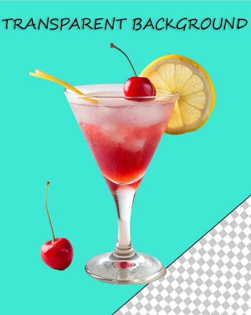 PSD drinks isolated on transparent background