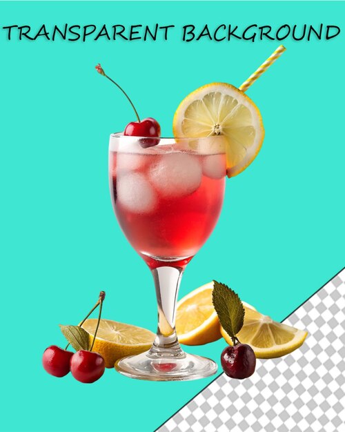 PSD drinks isolated on transparent background