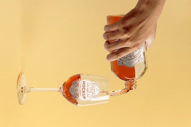Drinks packaging mock-up rotated 90 degrees