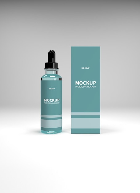 Drip bottle packaging mockup