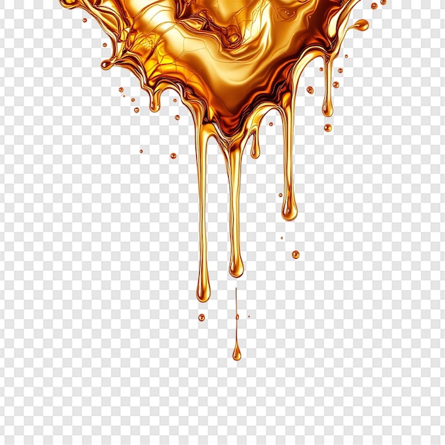 dripping golden honey splash