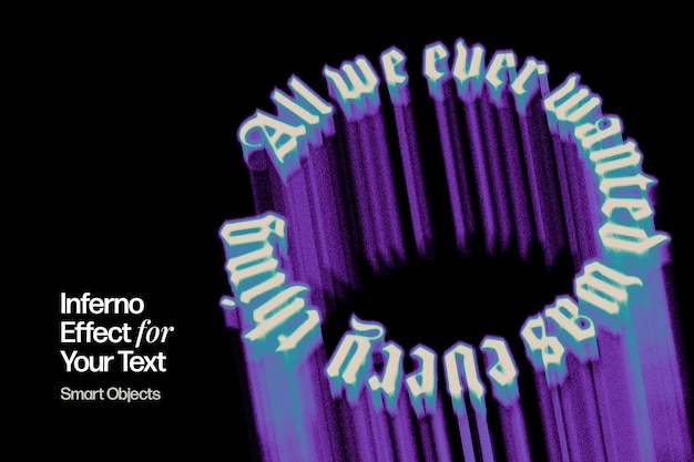 PSD dripping inferno text effect