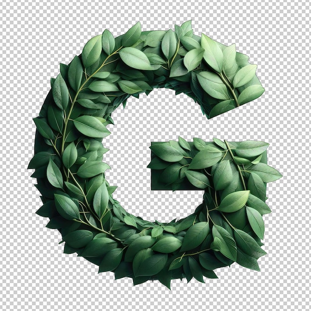 PSD dripping leafy lettering png