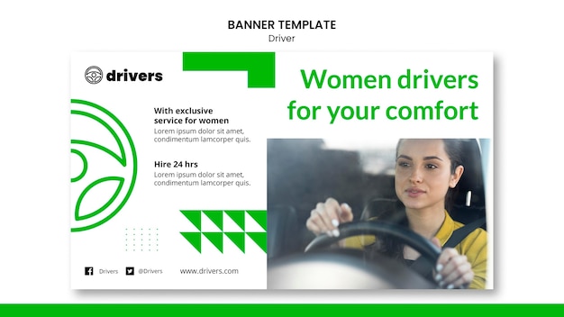 PSD modello di banner del driver