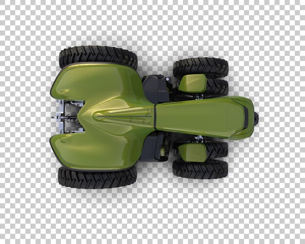 PSD driverless tractor isolated on background 3d rendering illustration