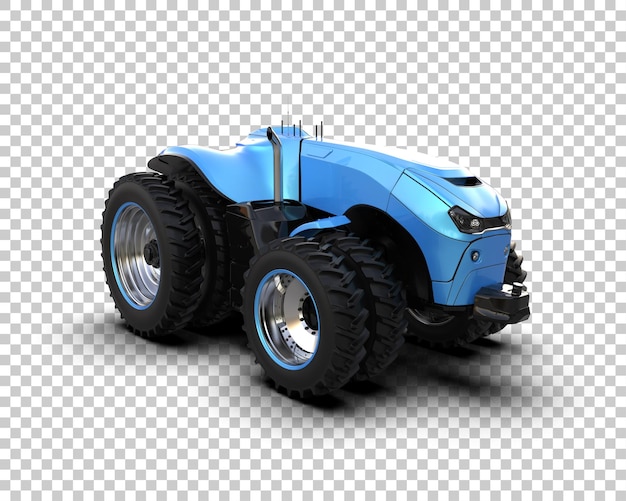 PSD driverless tractor isolated on background 3d rendering illustration