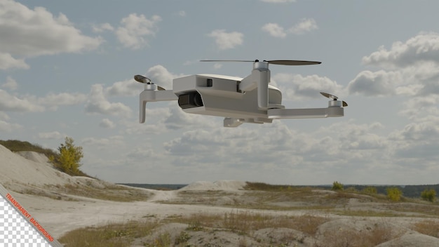 drone 3d render mockup isolated image