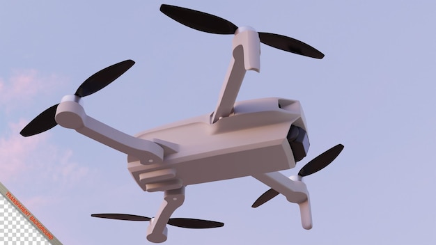 Drone 3d rendering mockup immagine isolata