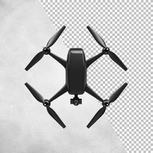 PSD Камера дрона изолирована на прозрачном фоне