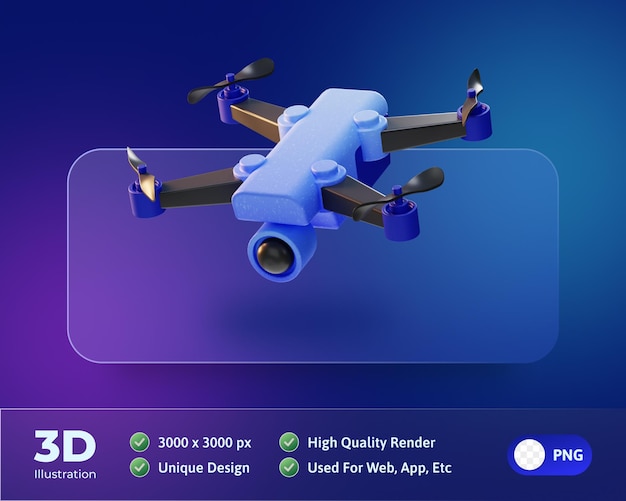 Drone Device Elektroniczna Ikona Ilustracja 3d