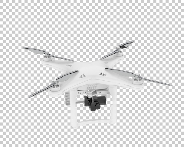 PSD drone geïsoleerd op doorzichtige achtergrond 3d-rendering illustratie