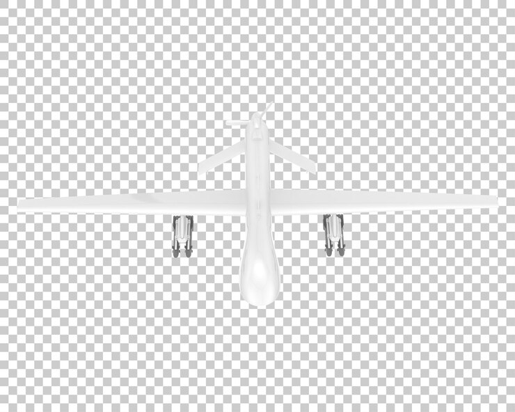 PSD drone isolated on transparent background 3d rendering illustration