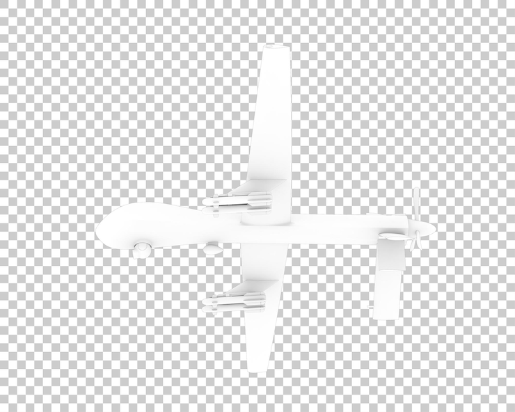 PSD 무인 항공기 투명 배경 3d 렌더링 그림에 격리
