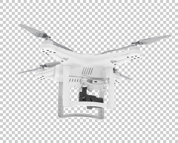 투명한 배경에 고립된 드론 3D 렌더링 일러스트레이션