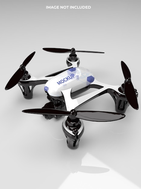 PSD drone mockup design in 3d rendering