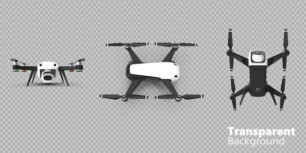 투명한 배경에 드론