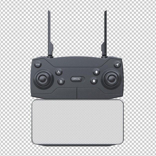 PSD 分離されたスマートフォンのモックアップとドローンのリモコン