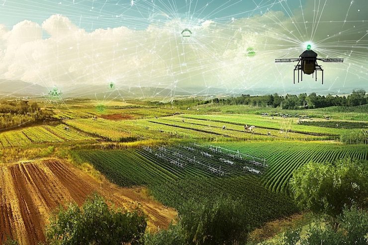 PSD drone surveying farmland precision agriculture technology