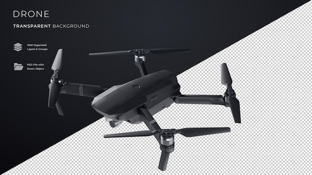 PSD drone sfondo trasparente rendering 3d