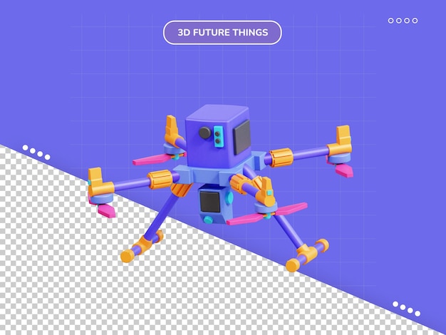 Drone vehicle 3d icon