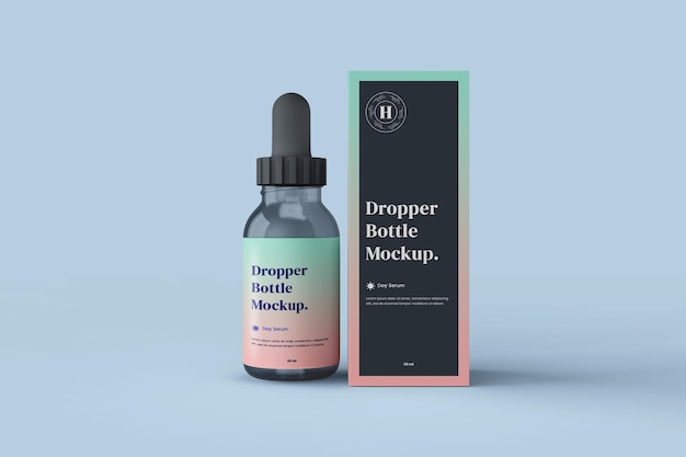 Drop Bottle Serum Realistic Mockup Psd Editable